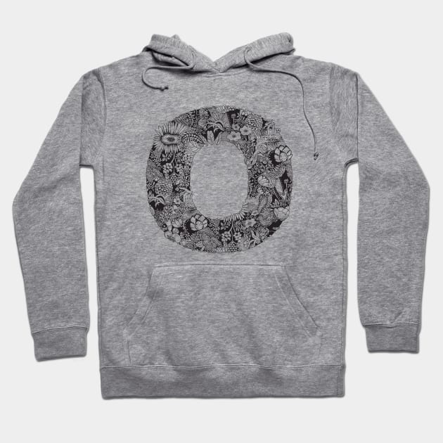 Floral Letter O Hoodie by HayleyLaurenDesign